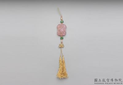 图片[2]-Pink tourmaline abstinence pendant, Qing dynasty (1644-1911)-China Archive